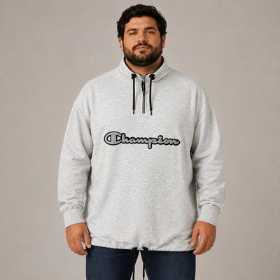 Felpa Champion grigia, Tg.XL (Vintage)