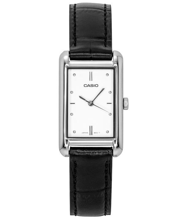 Casio Analog Leather Strap Silver Dial Quartz LTP-B171L-7A1 Women's Watch imagen 1