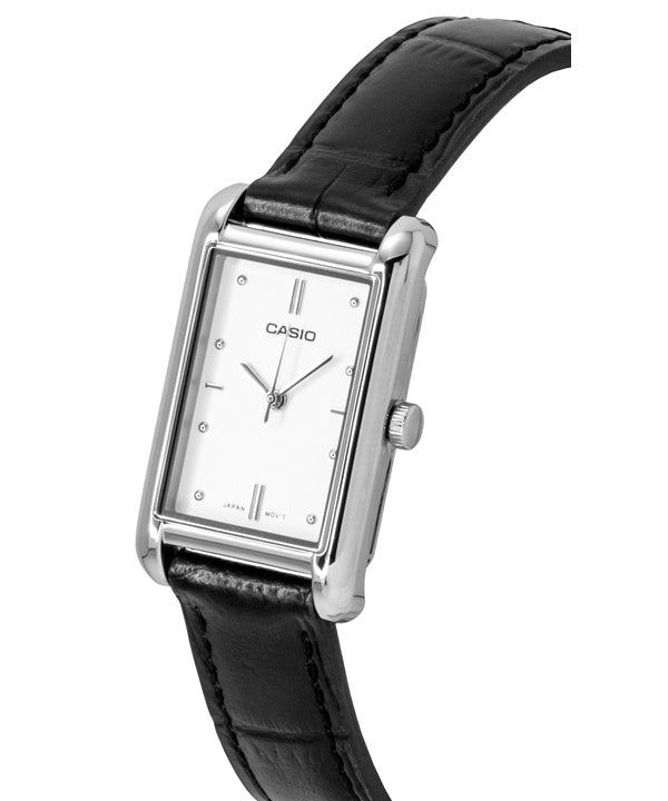 Casio Analog Leather Strap Silver Dial Quartz LTP-B171L-7A1 Women's Watch imagen 4