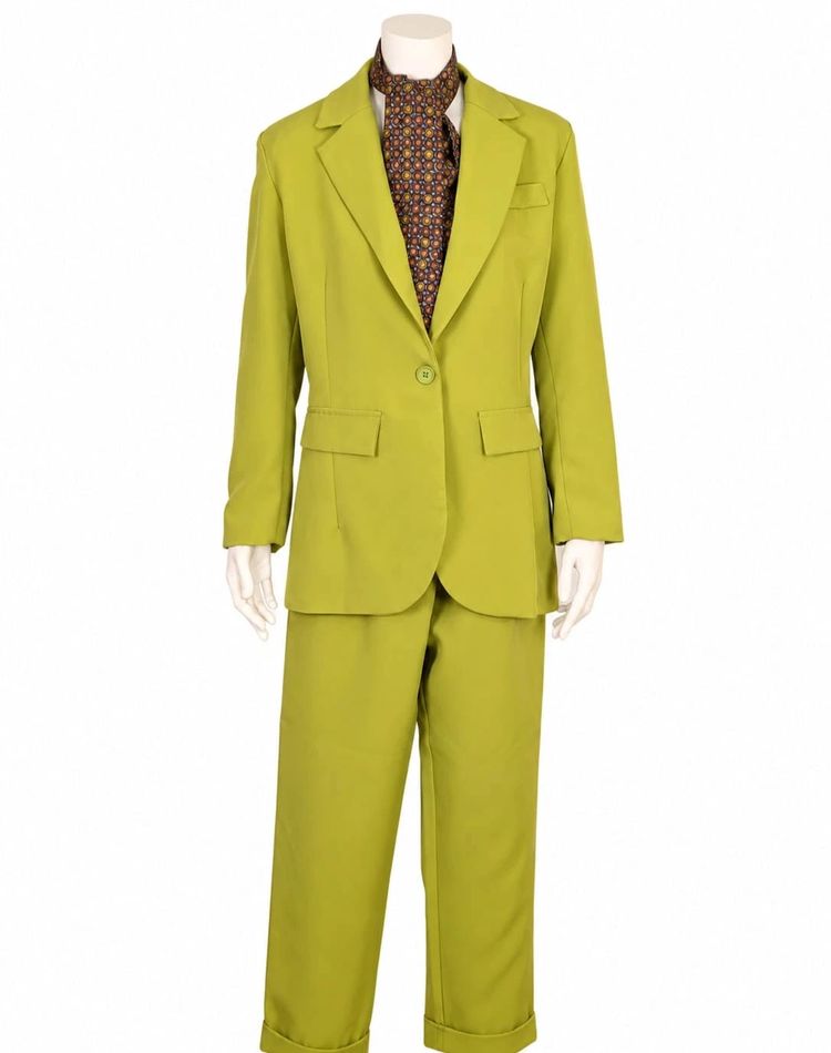 Completo giacca e pantalone verde lime / pistacchio – Taglia Unica (Made in Italy) image 1