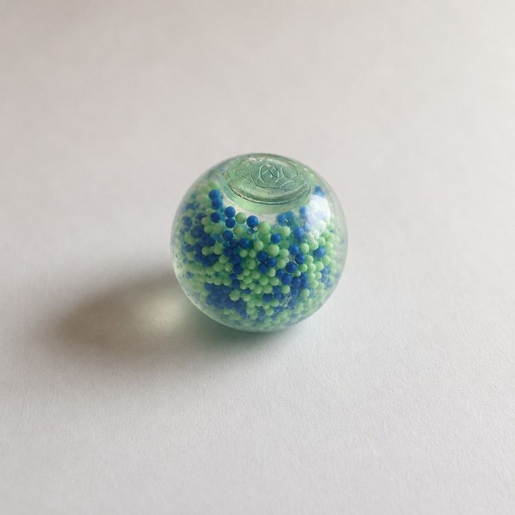 Other Mini Clear stress Ball With Blue And Green Beads Inside product image