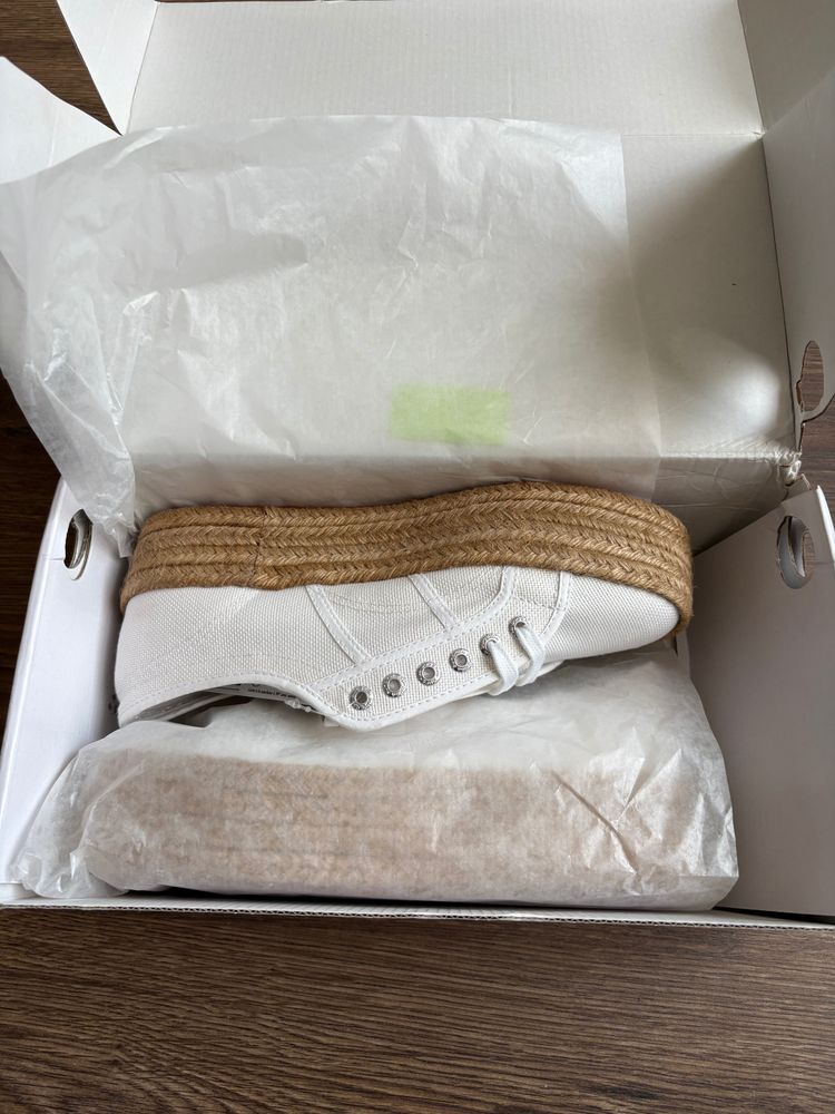 Superga White Platform Sneakers imagen 3