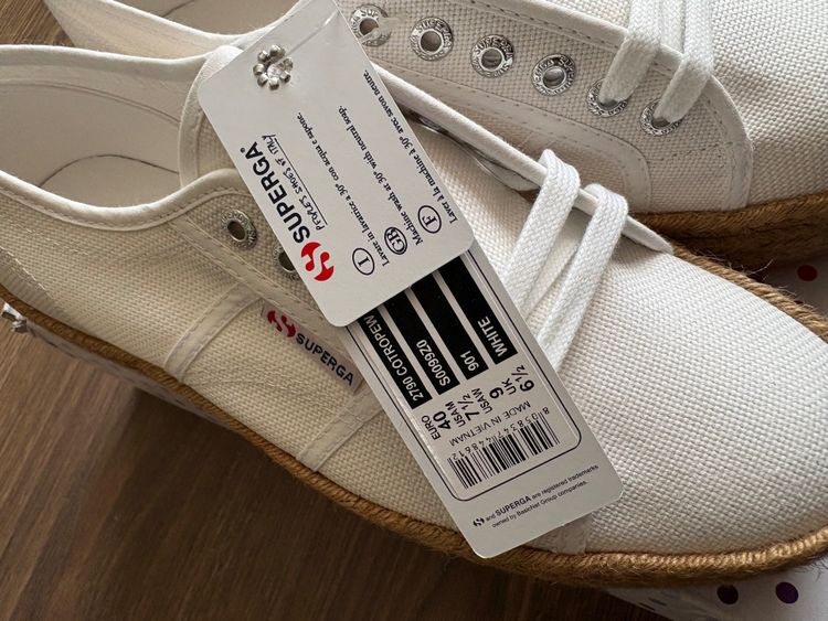 Superga White Platform Sneakers imagen 8