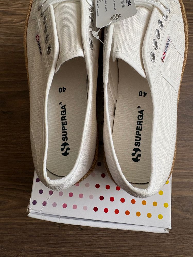 Superga White Platform Sneakers imagen 7