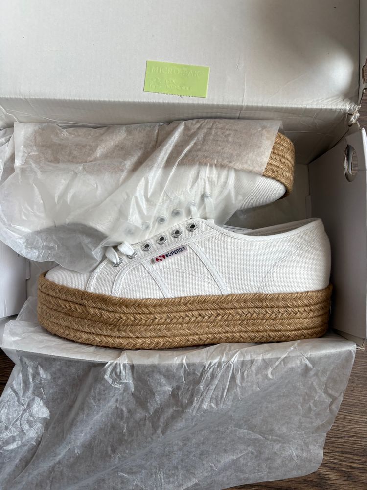 Superga White Platform Sneakers imagen 5
