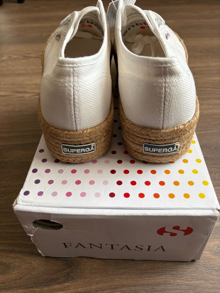 Superga White Platform Sneakers imagen 6