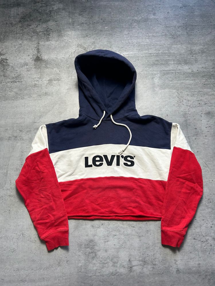 Levi'S Color Block Cropped Hoodie