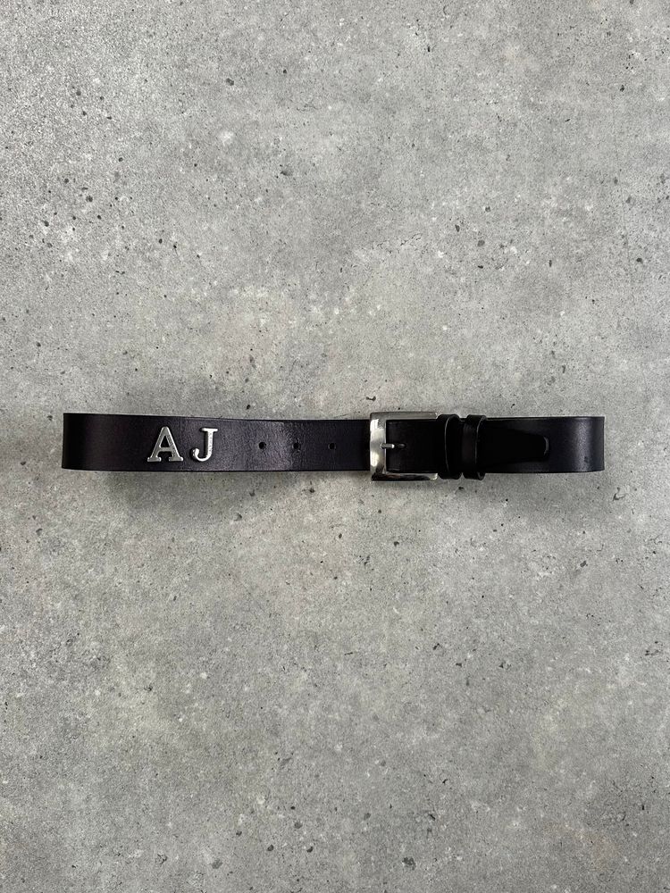 Armani Jeans 2000s Leather Logo Belt - W26-29 image 6