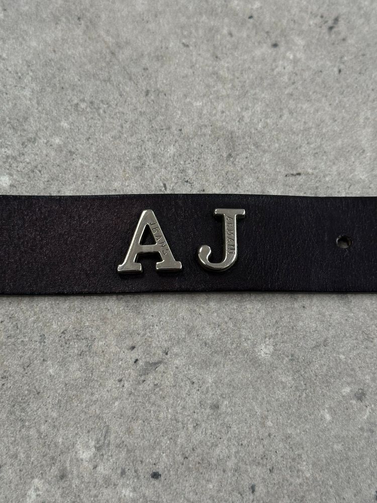 Armani Jeans 2000s Leather Logo Belt - W26-29 image 8