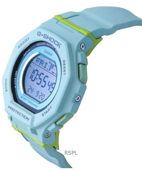 Casio G-Shock G-Squad Digital Smartphone Link Pale Green Bio-Based Resin Quartz GMD-B300-3 200M Women's Watch image 3