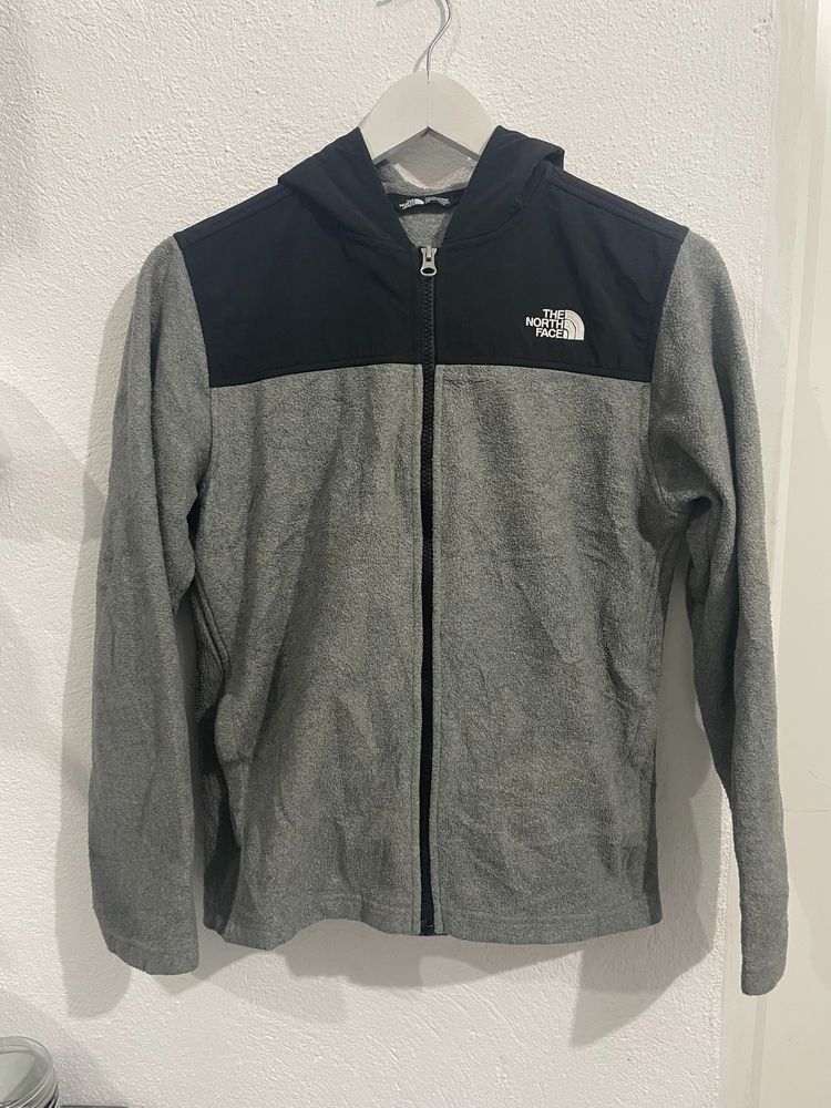 The North Face The North Face Grey And Black Hooded Fleece Jacket product image
