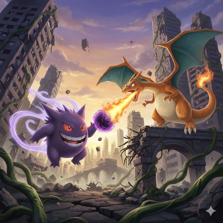 Other Digital Artwork Featuring Gengar And Charizard product image
