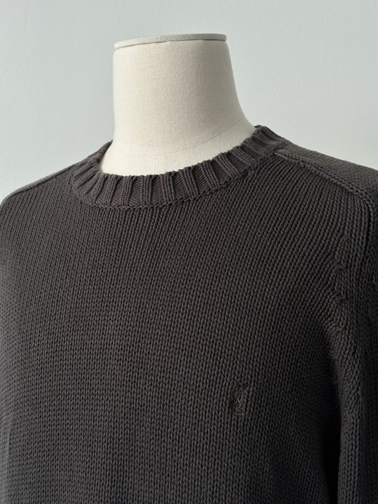 Yves Saint Laurent Pour Homme 2000s Pure Cotton Knit Logo Jumper - XL imagen 6