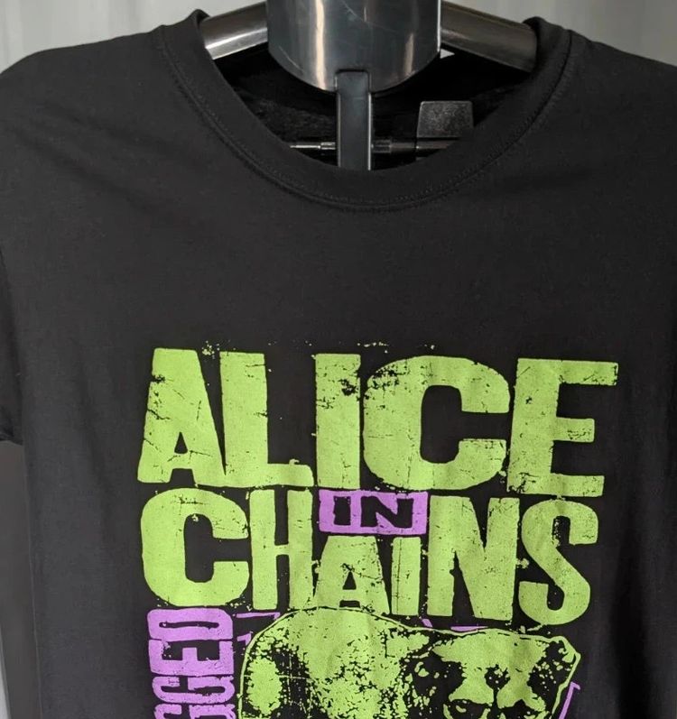 Alice In Chains Unplugged Grunge Band Graphic T Shirt Small Black image 7