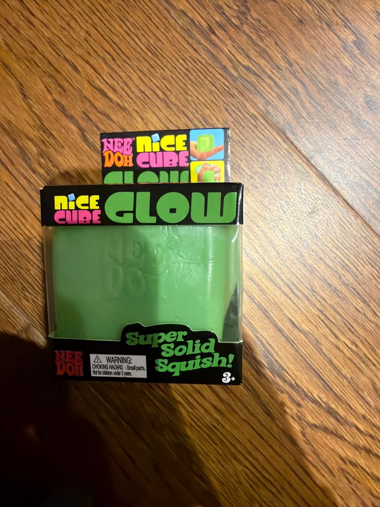 Nee Doh Nice Cube Glow Super Solid Squish