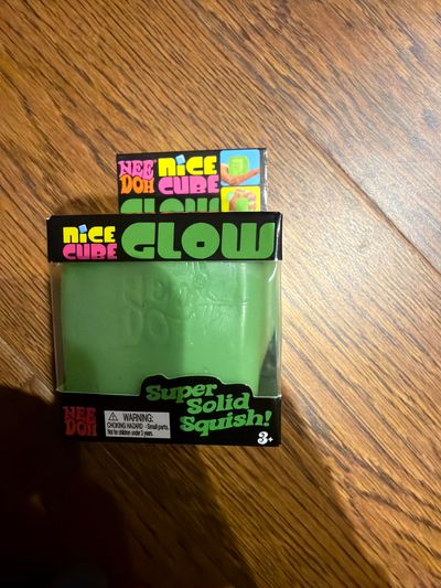 Nee Doh Nice Cube Glow Super Solid Squish