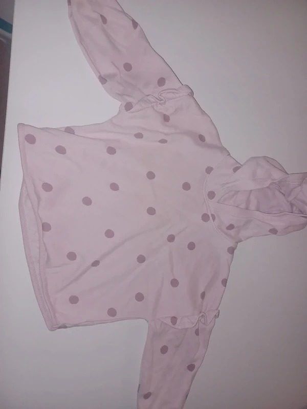 Pink Polka Dot Hoodie And Pants Set image 2