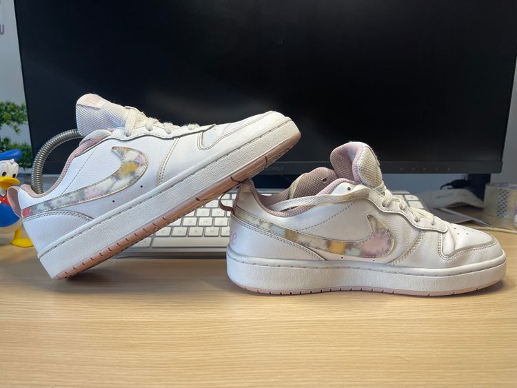 Nike Nike White Sneakers With Floral Swoosh product image