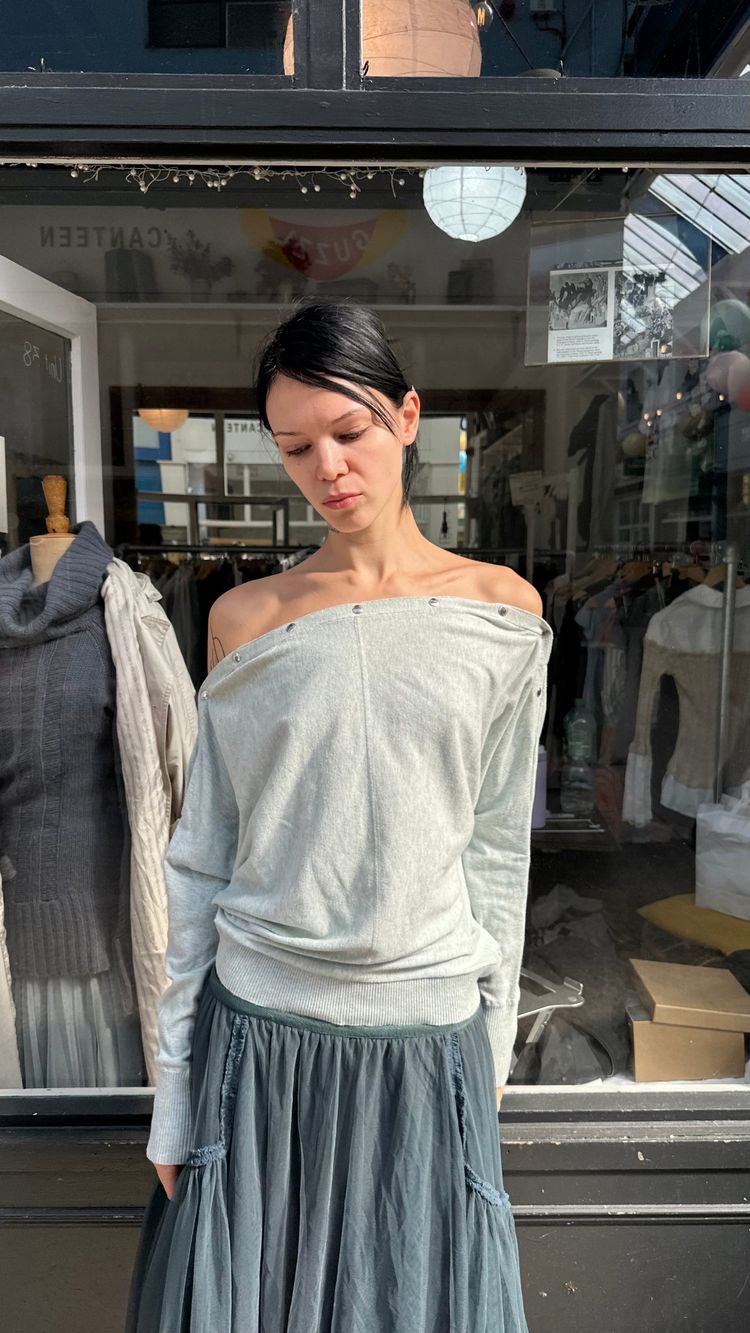 Immagine di All saints mint slouchy popper arm jumper 6