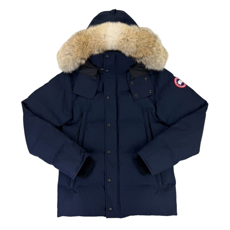 Canada Goose Men’s Wyndham Navy Parker Jacket - Medium image 1