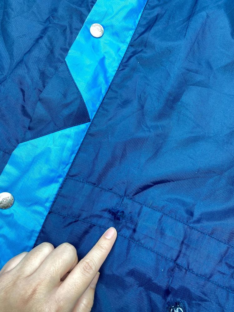 Vintage Umbro Navy Blue & Purple Hooded Windbreaker Jacket image 5