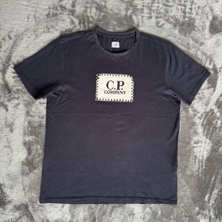 C.P. Company Navy Stamp Logo T-Shirt - Extra Large image 1
