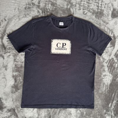 C.P. Company Navy Stamp Logo T-Shirt - Extra Large