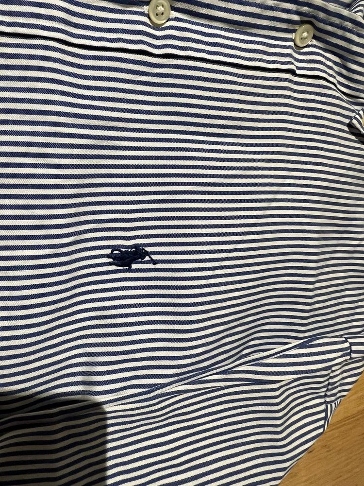Ralph Lauren Men's Navy & White Striped Classic Fit Shirt 18-36 Size XXL image 2