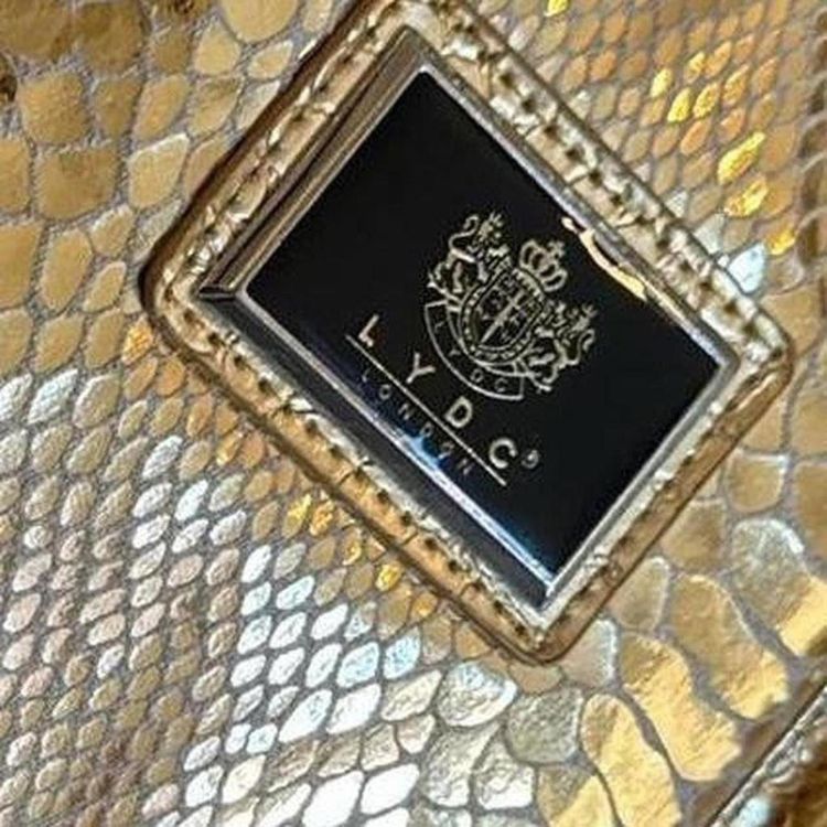 Lydc London Gold Snakeskin Handbag imagen 7