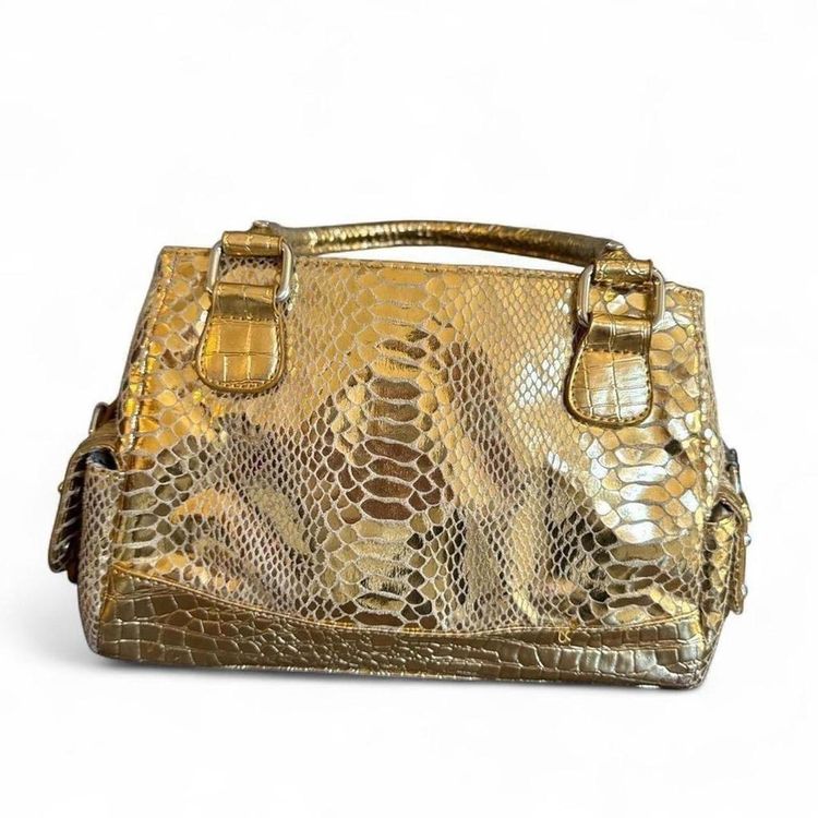 Lydc London Gold Snakeskin Handbag imagen 4