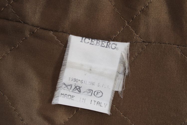 ICEBERG 90'S VINTAGE MONTGOMERY WOOL CASHMERE & LEATHER DUFFEL COAT JACKET LARGE imagen 5