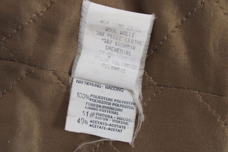 ICEBERG 90'S VINTAGE MONTGOMERY WOOL CASHMERE & LEATHER DUFFEL COAT JACKET LARGE imagen 9