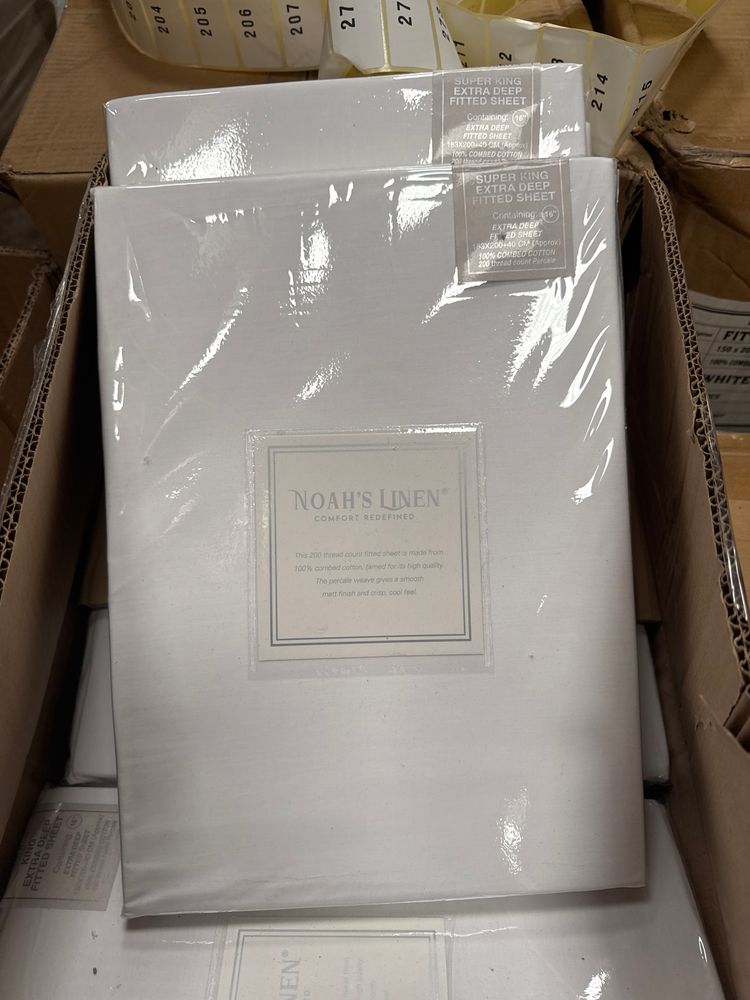 Fitted Sheet SuperKing Size white  2