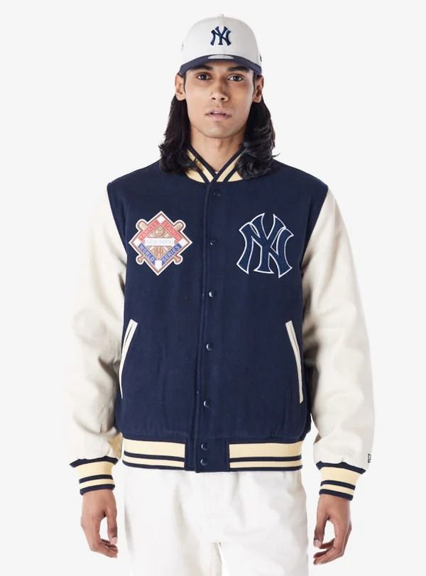 New Era New York Yankees MLB Patch Navy Varsity Jacket