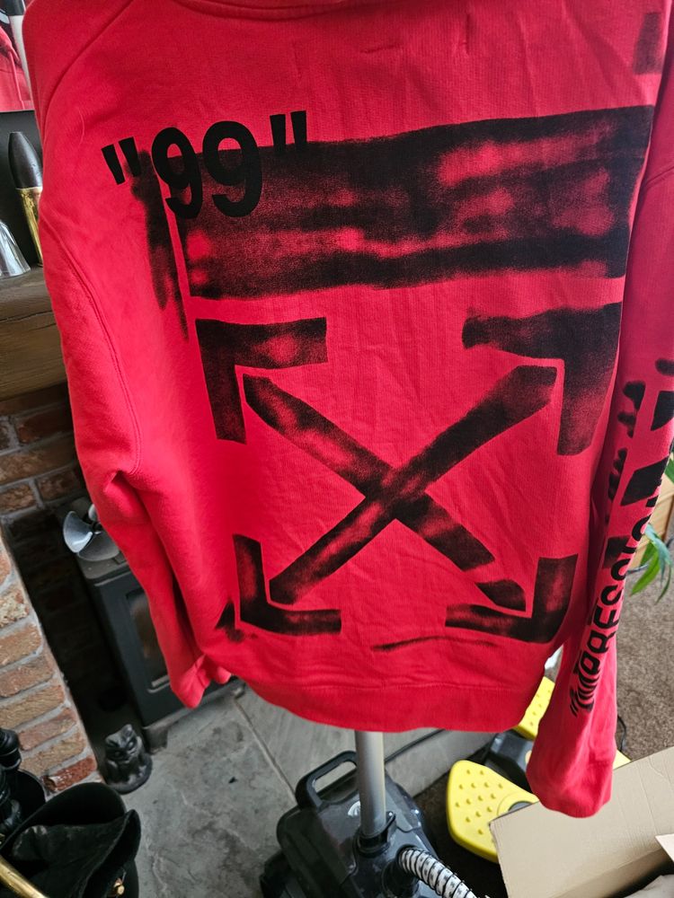 Off-White Red Hoodie Rare