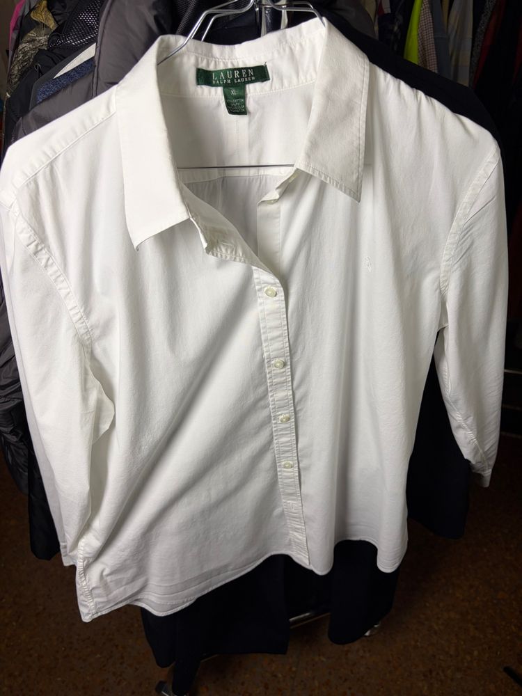 Lauren Ralph Lauren White Button-Up Shirt