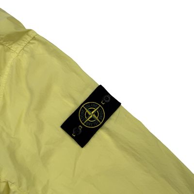 Stone Island 2020 Yellow Lightweight Cotton Blend Hooded Jacket Overshirt - Medium 2