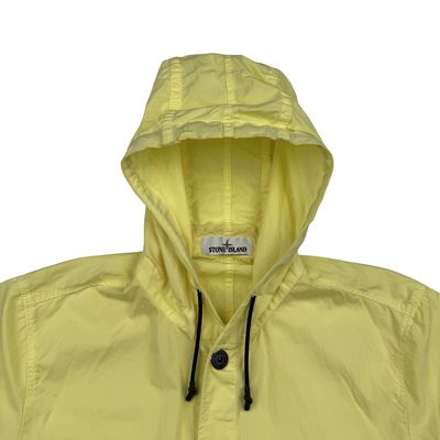 Stone Island 2020 Yellow Lightweight Cotton Blend Hooded Jacket Overshirt - Medium 10