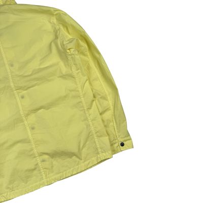 Stone Island 2020 Yellow Lightweight Cotton Blend Hooded Jacket Overshirt - Medium 6