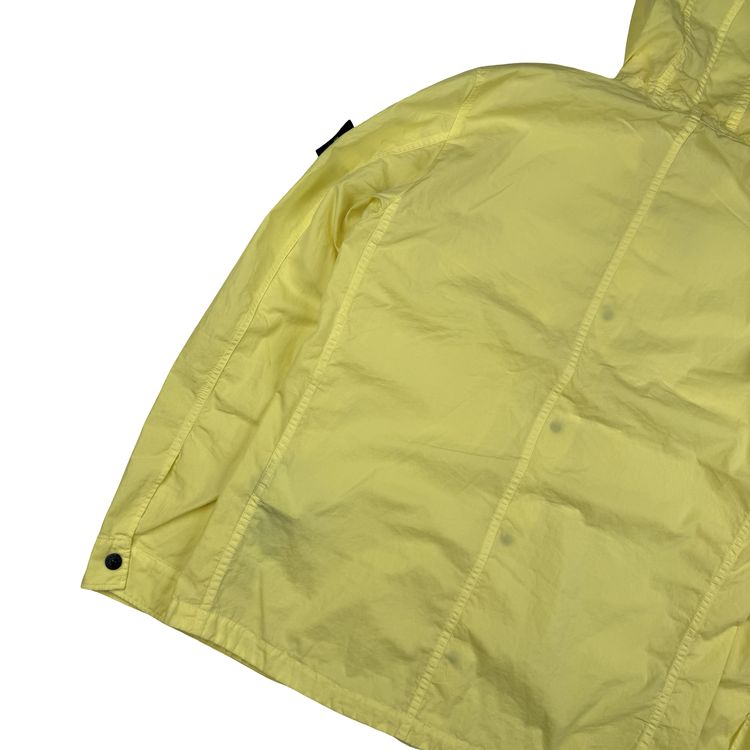 Stone Island 2020 Yellow Lightweight Cotton Blend Hooded Jacket Overshirt - Medium 3