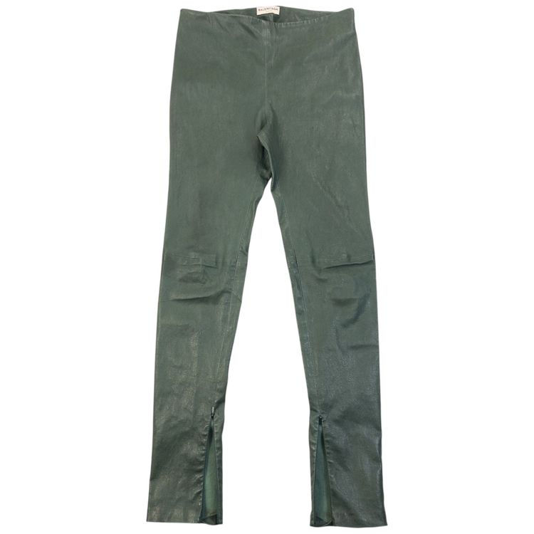 Vintage 2013 Balenciaga Zip Cuff Leather Trousers Womens Size W29 image 1