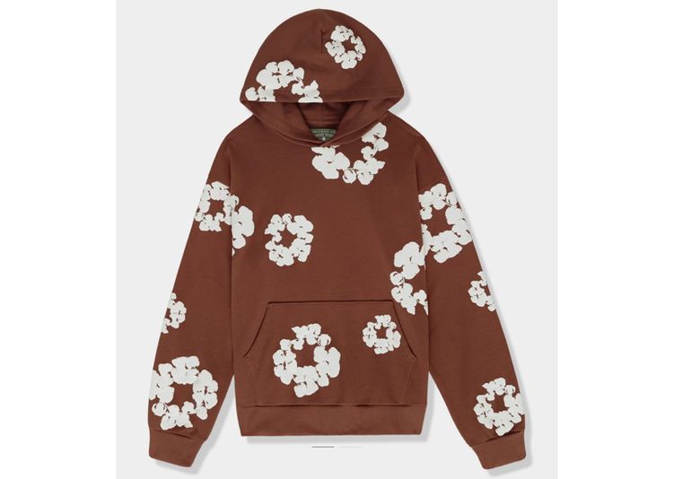 SHOE RELIGION Denim Tears The Cotton Wreath Brown Hoodie product image
