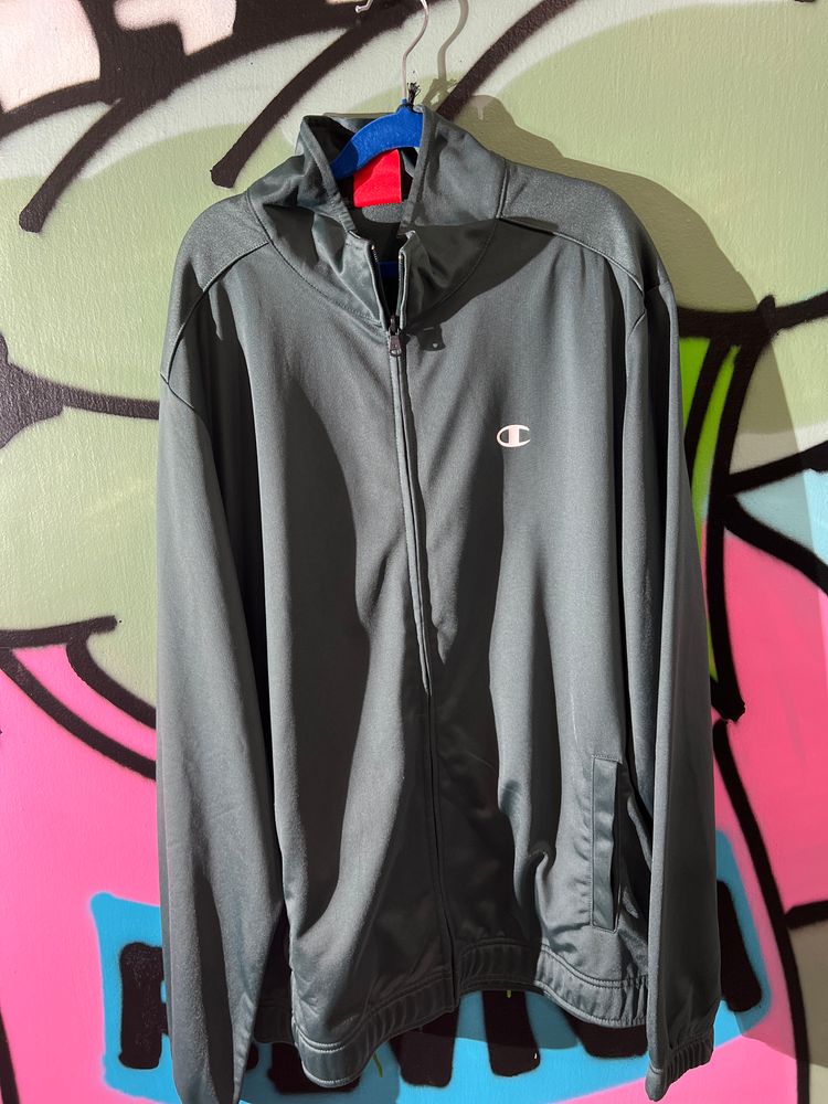 Champion Grey Zip-Up Hoodie Jacket