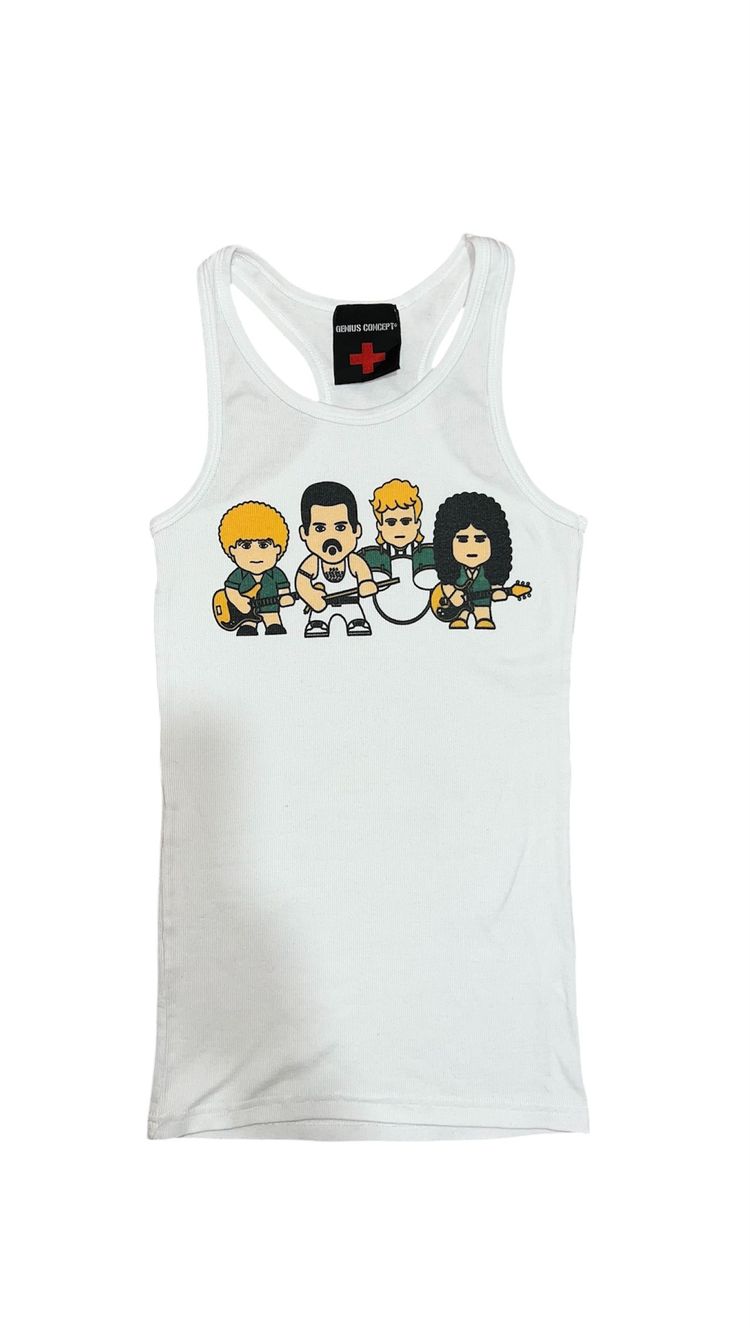 Other white tank top with cartoon Queen print product image