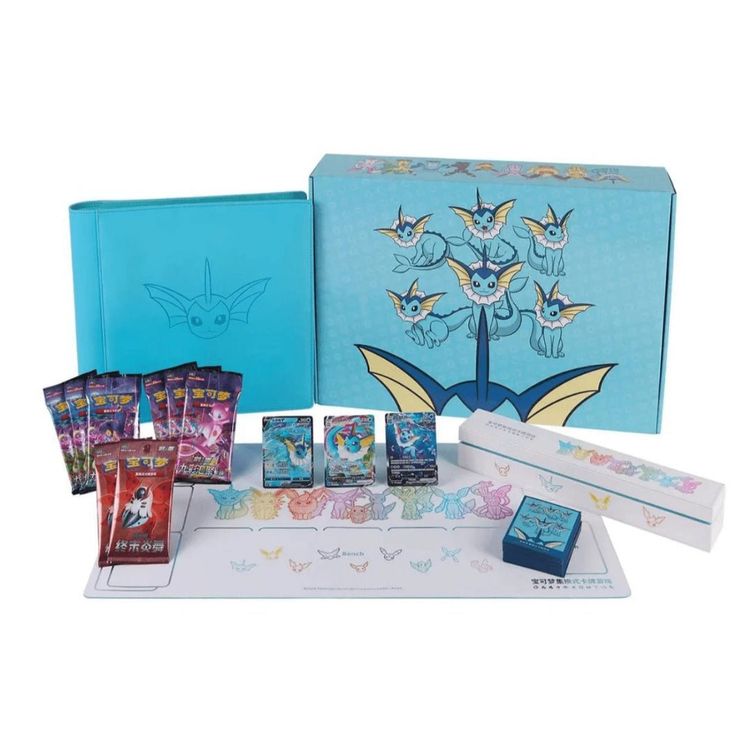 Pokemon Vaporeon Water GX Simplified Chinese Eevee Evolution Gift Box imagen 1
