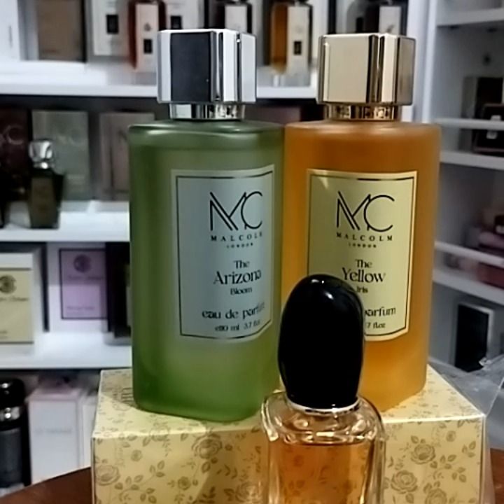 Unknown 3 perfume bundle , malcolm green yellow , mini si zdjęcie produktu