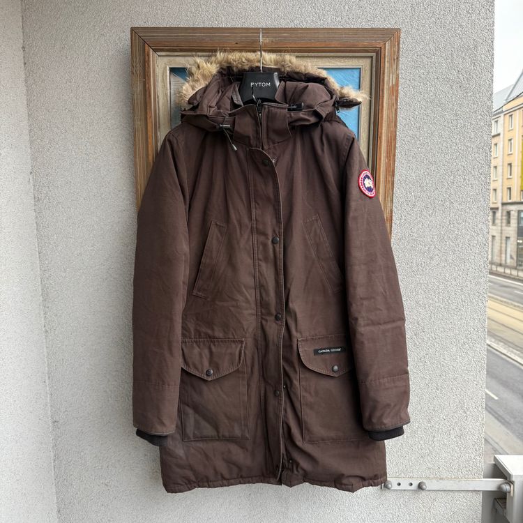 Canada Goose Brown Parka Jacket With Fur Hood