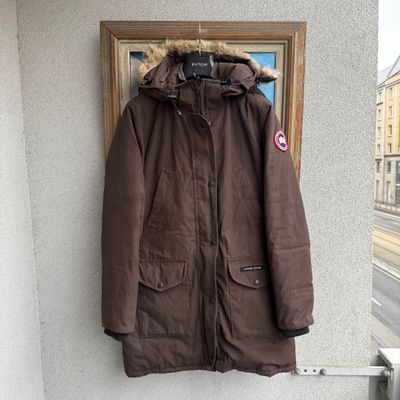 Canada Goose Brown Parka Jacket With Fur Hood