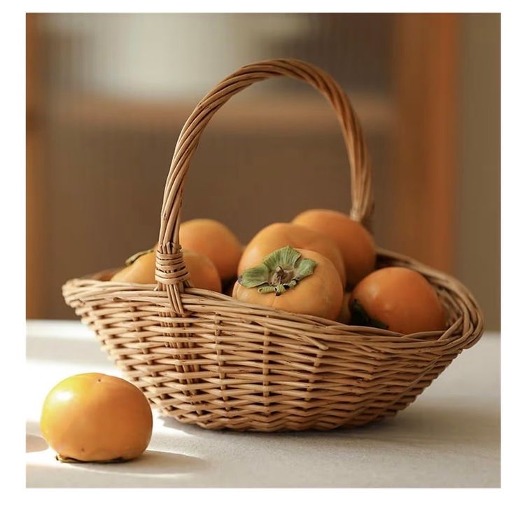 Wicker Basket With Handle image 2