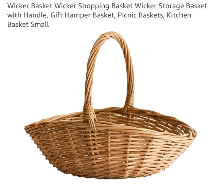 Wicker Basket With Handle